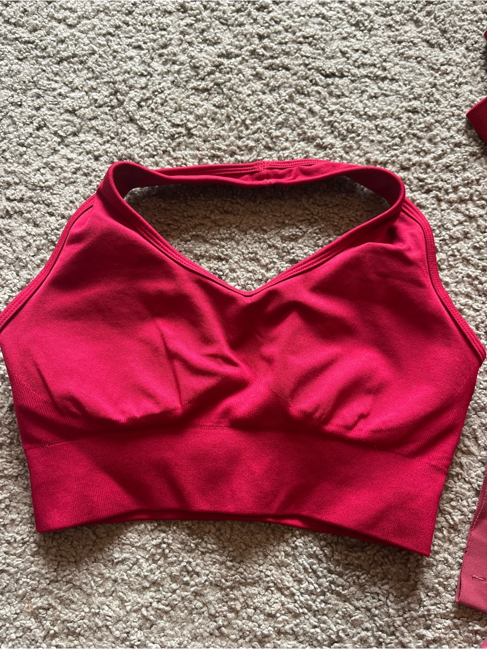 Gymshark Bright Pink Seamless Halter Sports Bra